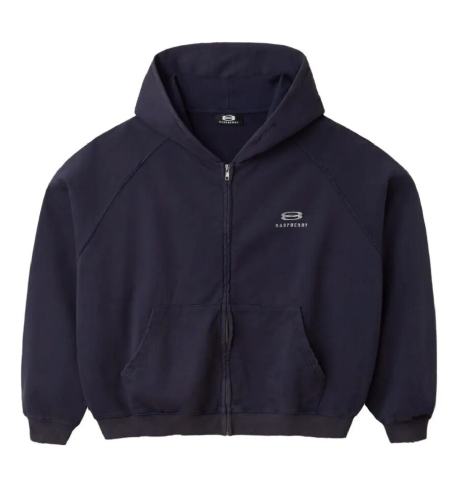 Raspberry Hills ‘Tank’ Navy Zip Up Hoodie